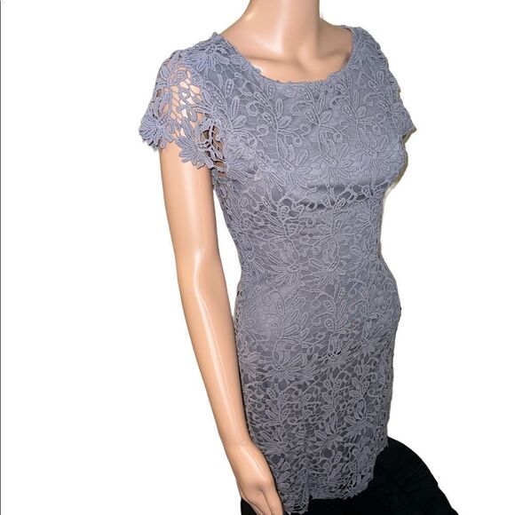 Lulus Open Low Back Gray Crochet Dress - Picture 3 of 8
